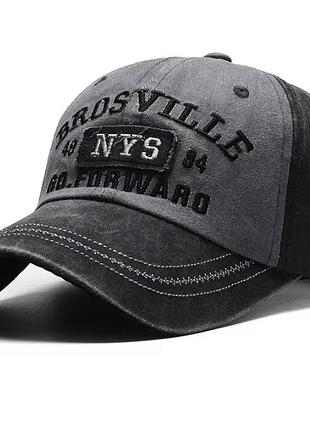 Мужская бейсболка four seasons, повседневная потертая хлопковая кепка с вышивкой букв, черная кепка