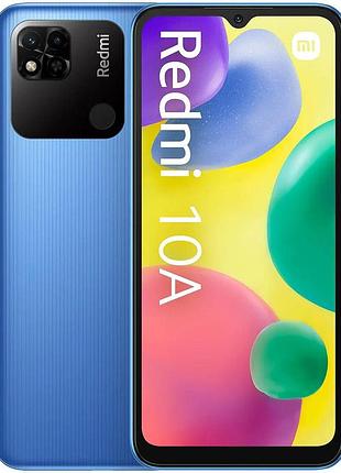 Смартфон xiaomi redmi 10a 4/64gb blue, 2 sim 6.53" ips helio g25 5000 mah