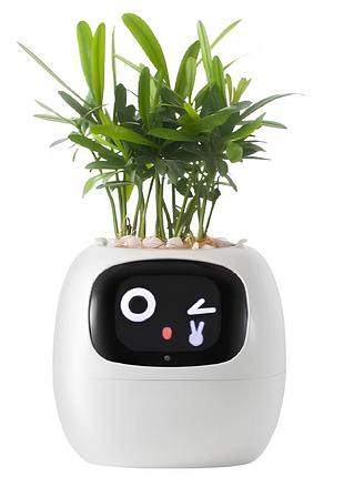 Розумний горщик для рослин tuya ivy smart planter, домашній улюбленець, інтерактивний горщик для квітів, білий