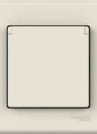 Розетка из крышкой в/зем. крем. leona lna3100223