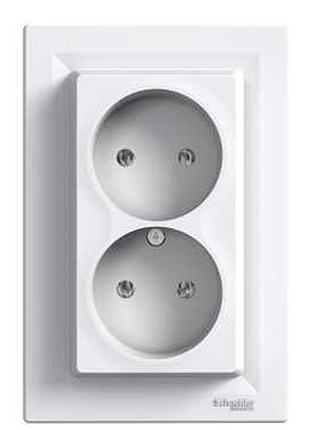 Розетка без заземлення біла schneider asfora eph9700121