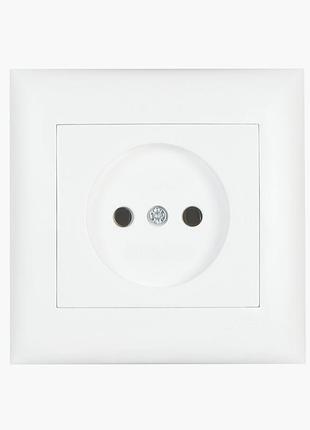 Розетка без заземления ip20 белая almera bati