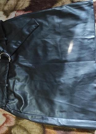 Юбка кожаная