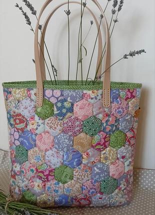 Сумочка з клаптиків тканин печворк ручная робота