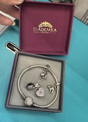 Срібний браслет pandora 2