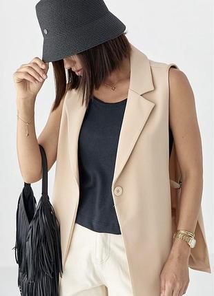Жилетка піджак без рукавів хл