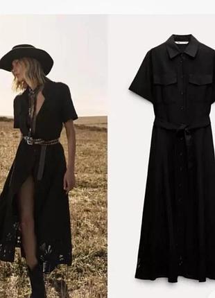 Шикарное платье из 100% коттона zara
