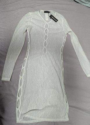 Біла прозора сукня р.36