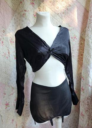 Готична блузка з декольте готика bsl y2k топік топ