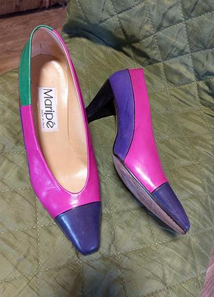 Кожаные оригинальные лодочки maripe made in italy