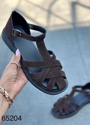 Босоножки женские натуральная замша