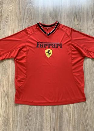 Мужская винтажная спортивная футболка с принтом ferrari