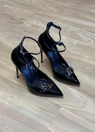 Високі лакові підбори лодочки 37 sexifairy чорні (як loubutin лабутени prada miumiu zara ysl celine)