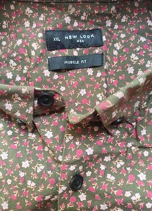 ✨крута чоловіча бавовняна сорочка muscle fit new look insure лук бренд