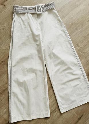 Білосніжні котонові кюлоти