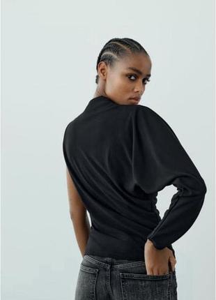 Zara женский асимметричный топ на 1 рукав