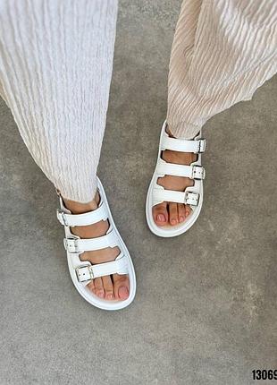 Босоножки 13069, р.37,38,39,40, натуральная кожа, белый