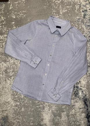 Рубашка tcm голубая с длинным рукавом 11 лет