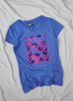 Хлопковая футболка с логотипом надписью на груди ✨ puma ✨ футболка хлопок