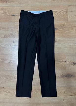 Брюки штани чоловічі чорні slim класичні зі стрілками man, розмір s.