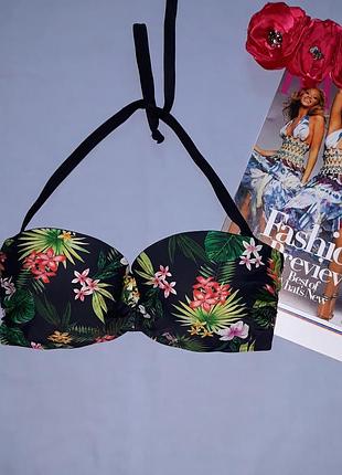 Верх от купальника раздельного бюст 75 e 34 e на косточках черный бандо