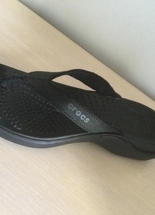 Майже нові шльопанці- в‘єтнамки crocs, верх натуральна шкіра 7(38)