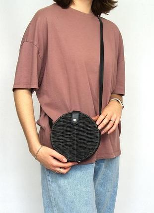 Сумка плетеная круглая таблетка, matalan.