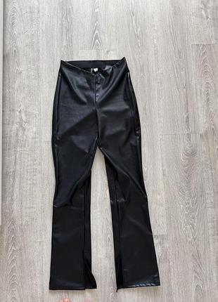 Шкіряні штани h&m