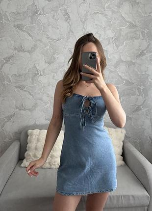 Джинсовий сарафан xs bershka