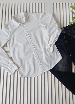 Белая рубашка на мальчика 7-8 лет  100% хлопок h&m