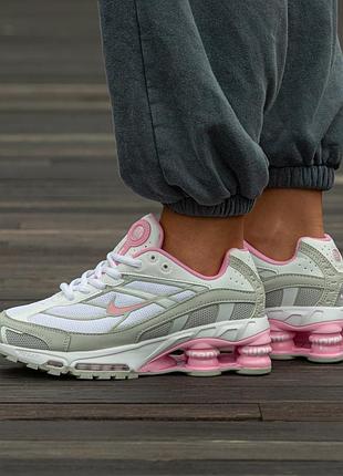 Кросівки nike shox tl x supreme grey pink