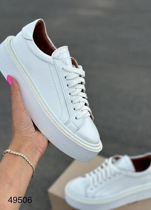 Кеди жіночі натуральна шкіра