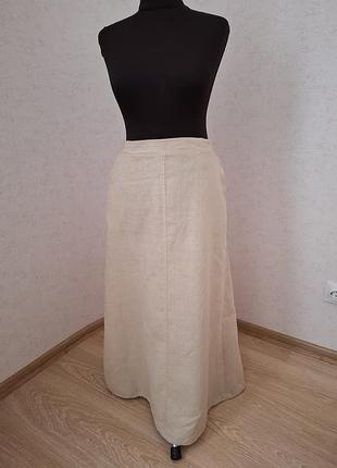 Красива стильна спідниця з льону