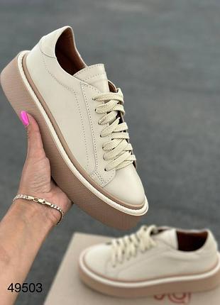 Кеди жіночі натуральна шкіра