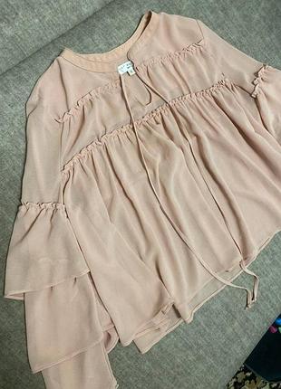 Блуза с рукавами воланами just addict