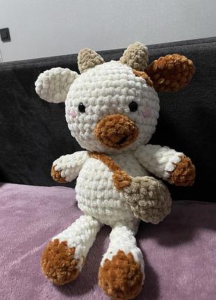 Плюшева корова / м’яка іграшка ручної роботи