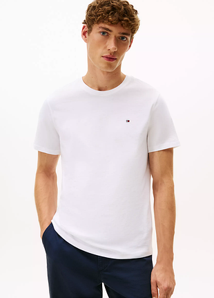 Футболка tommy hilfiger мужская, оригинальная tommy hilfiger everyday белая томми размер м, l