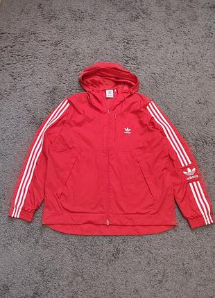 Куртка adidas originals windbreaker красная | размер l