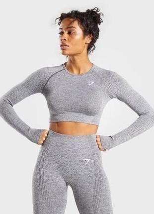 Gymshark   женский компрессионный лонгслив/рашгард для занятий спортом