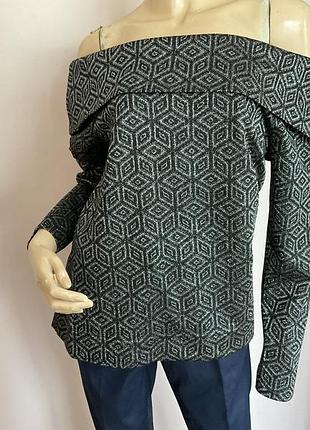 Ошатна блузка з люрексом - відкриті плечі/ l/ brend mos mosh