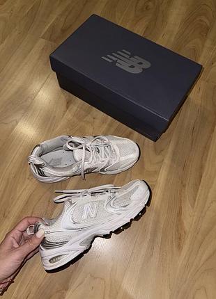New balance 530 silver білі сріблясті розмір 36/37 майже нові (nike adidas puma converse)