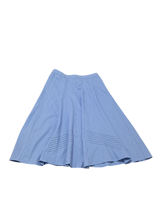 Блакитна лляна спідниця damart, розмір xl