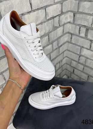 Кеди жіночі натуральна шкіра