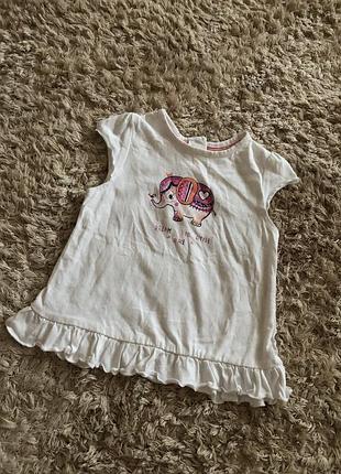 Дитяча футболка з принтом на 6-9 місяців