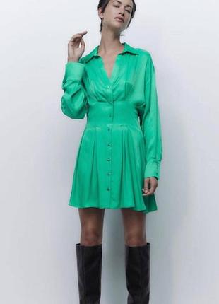 Зелене плаття zara 2