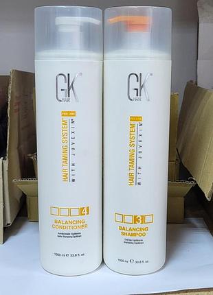 Набор gkhair global keratin balancing балансирующие шампунь и кондиционер 2х1000 мл