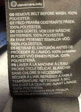 Жіноча чорно-синя сукня h&m suis із поясом-завʼязкою.10 фото