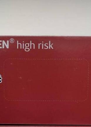 Рукавички латексні hoffen high risk чорні m,2 фото