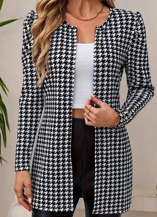 Кардиган "гусяча лапка".