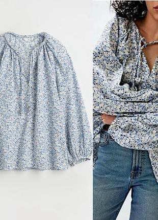 Блуза из воздушного хлопка h&amp;m, xl /175/116 cm с свободного кроя